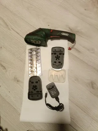 Cortasetos y tijera recargable