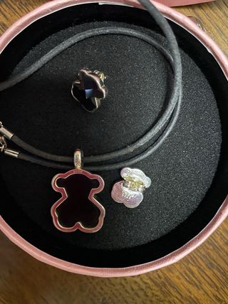 Conjunto Tous Oso Negro y Plata