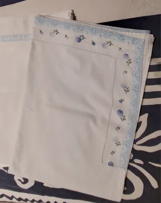 Lenzuola per lettino con bordi decorati