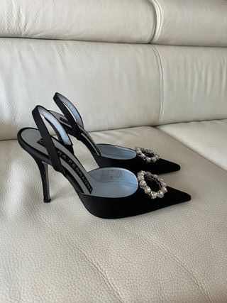 Chiara Ferragni Decolletè Nera Tacco 10 Seta