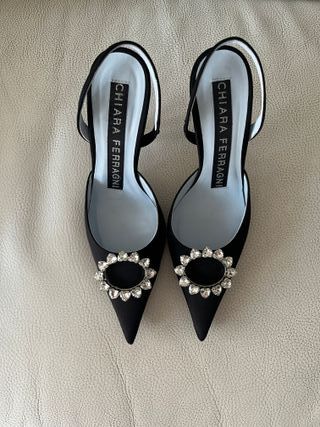 Chiara Ferragni Decolletè Nera Tacco 10 Seta