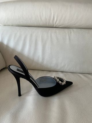 Chiara Ferragni Decolletè Nera Tacco 10 Seta