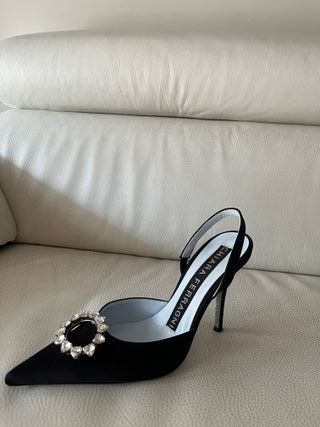 Chiara Ferragni Decolletè Nera Tacco 10 Seta