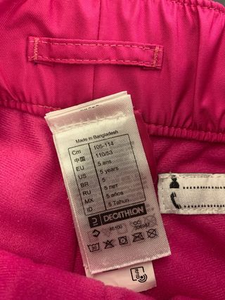 Pantalones de esquí niña y calcetines