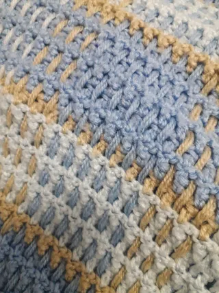 Manta tejida a mano para bebé