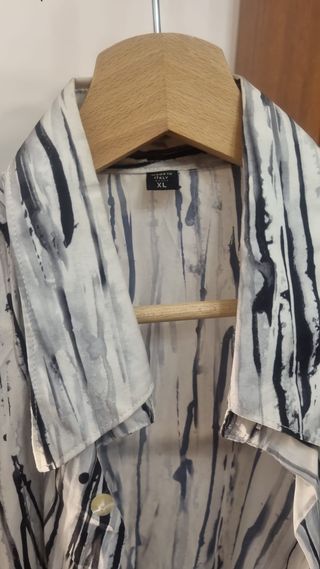 Camicia maniche corte fantasia black/white