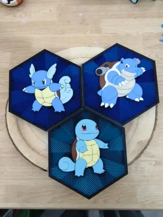 Molduras Pokémon Squirtle, Wartortle, Blastoise