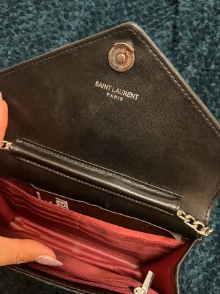 Bolso Saint Laurent Negro y Dorado de cuero