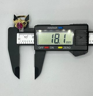 Solitario de oro de 18k, 3.02 g, T-17.