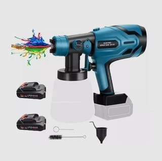 Pistola Spruzzo Elettrica Verniciatore 2 Batterie
