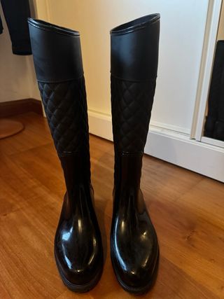 Botas de agua mujer negras