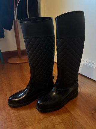 Botas de agua mujer negras
