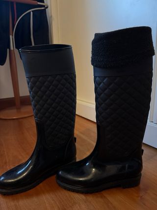 Botas de agua mujer negras