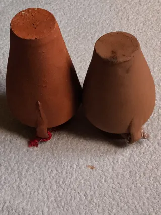 LOTE 2 ÁNFORAS CANTAROS BARRO RÚSTICO DECORACIÓN