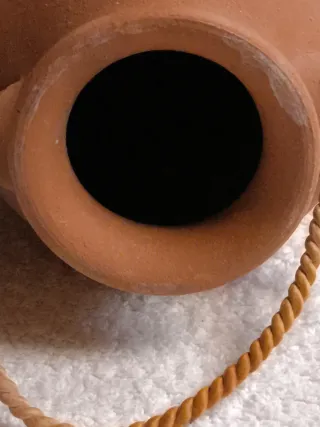 LOTE 2 ÁNFORAS CANTAROS BARRO RÚSTICO DECORACIÓN