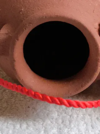 LOTE 2 ÁNFORAS CANTAROS BARRO RÚSTICO DECORACIÓN