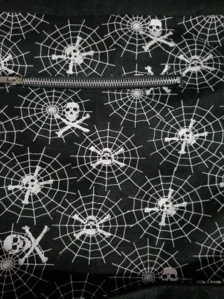 Bolso de lona con estampado de telarañas