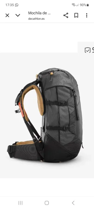 Mochila Forclaz Negra/Gris