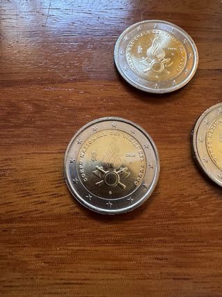 Lote 3 monedas 2 euros Italia 2020. SC