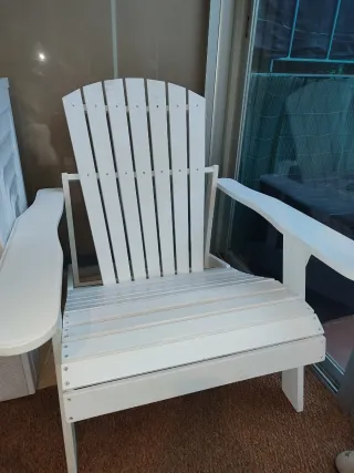 Silla Adirondack Blanca Madera