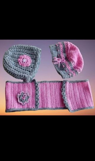 Gorros y bufandas niña. 1 a 2 años