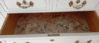 Aparador Vintage Blanco y Dorado