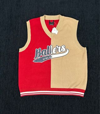 Chaleco Pull&Bear Rojo/Beige Talla L