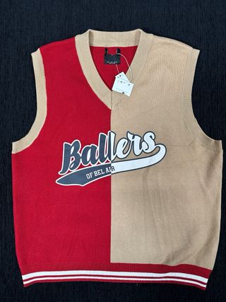 Chaleco Pull&Bear Rojo/Beige Talla L