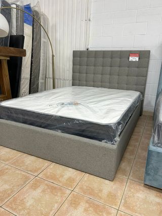 cama canapé + cabecero + colchon visco 135 y 150