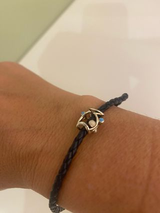 Pulsera Cordón Pandora Azul marino y Plata