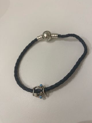 Pulsera Cordón Pandora Azul marino y Plata