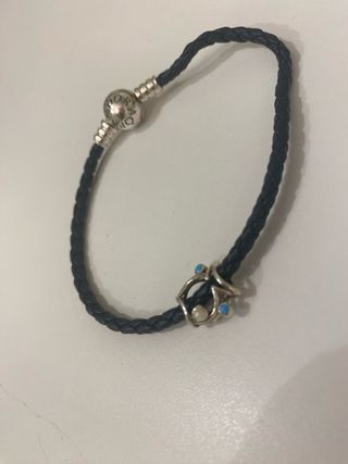 Pulsera Cordón Pandora Azul marino y Plata