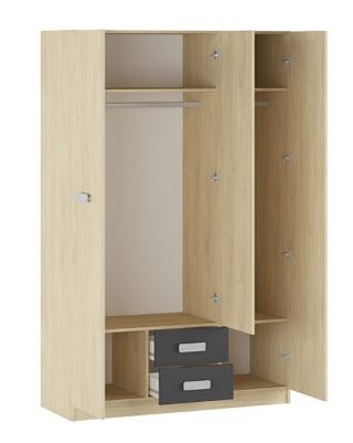 Armario 3 puertas 2 cajones Donald