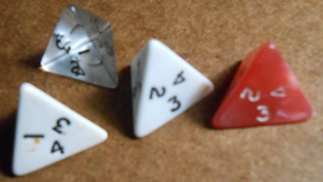 Set di dadi da gioco anni '90