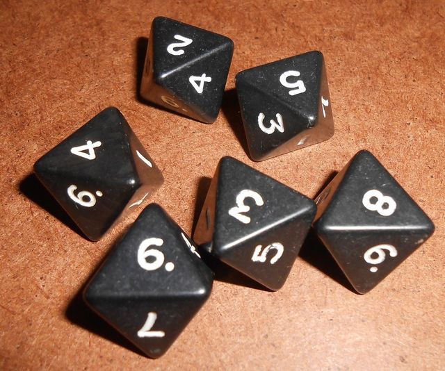 Set di dadi da gioco anni '90