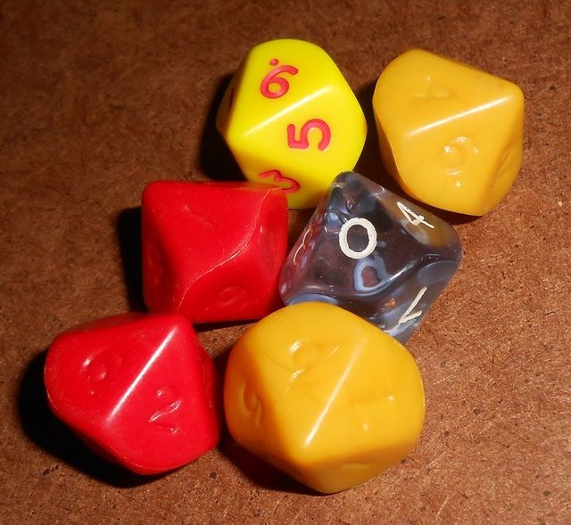 Set di dadi da gioco anni '90