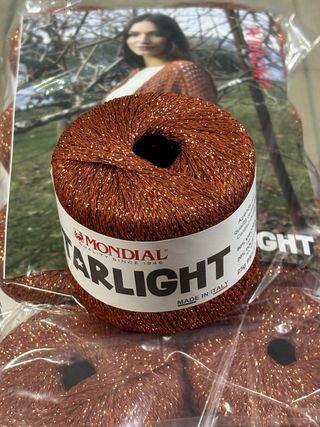 10 Gomitoli Viscosa/Lurex Rame