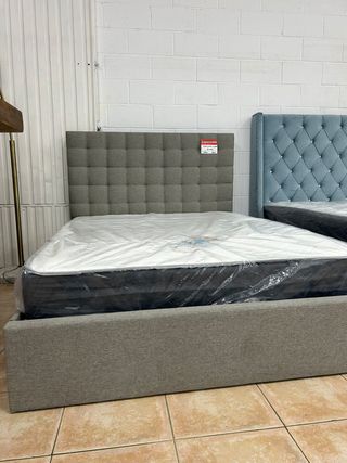 Cama Canapé + Cabecero + Colchón Visco