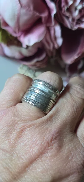 Anillo plata de ley tubería años 90
