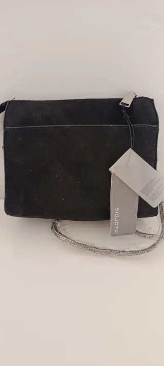Bolso de fiesta negro con pedrería