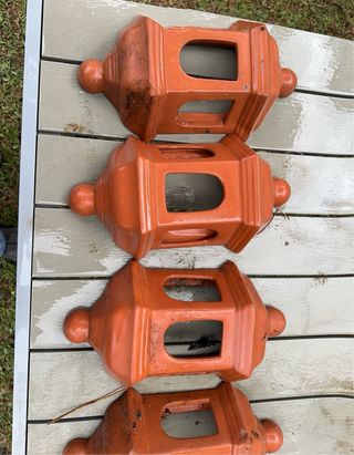 Lámparas de cerámica naranja (Set de 8)