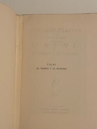 Libro Gregorio Marañón: Cajal