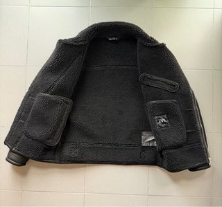 Cazadora Zara Negra Borrego