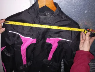 Traje Moto Chica Negro y Rosa
