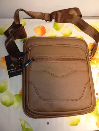 Bolso bandolera piel Genuine Leather