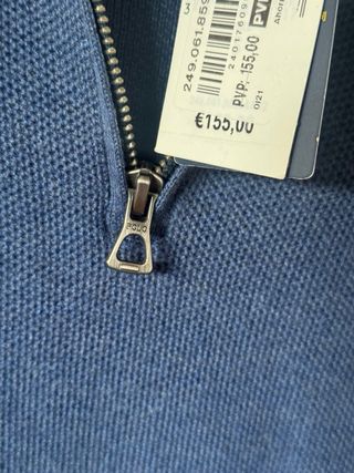 Jersey Ralph Lauren cuello cremallera azul