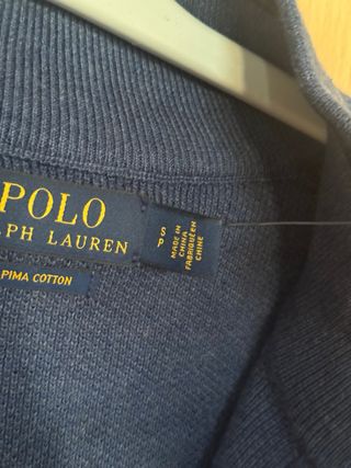 Jersey Ralph Lauren cuello cremallera azul