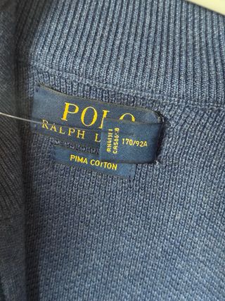 Jersey Ralph Lauren cuello cremallera azul