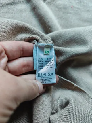 Jersey Lacoste V-Neck Beige Vintage