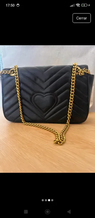 Borsa Gucci GG Marmont Nero Dorato